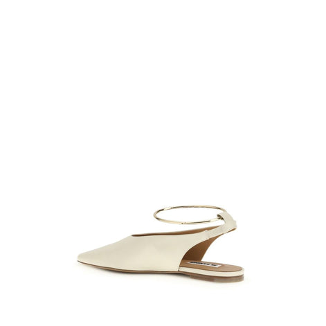 Jil Sander Cream Goatskin Ballet Flats Jil Sander