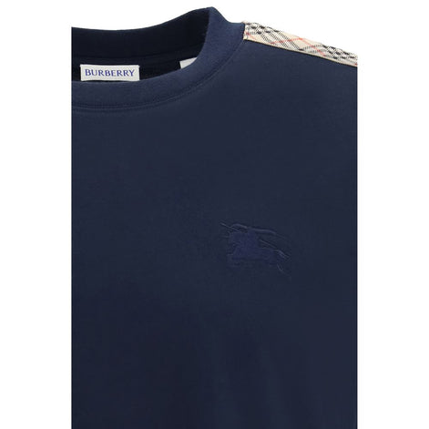 Burberry Blue Cotton T-Shirt Burberry