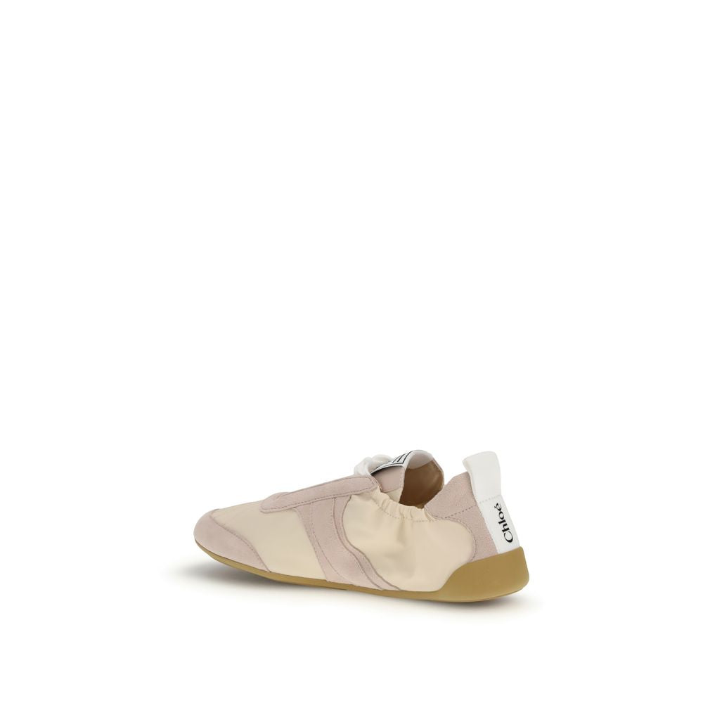 Chloé Beige Nylon Athletic Sneakers Chloé