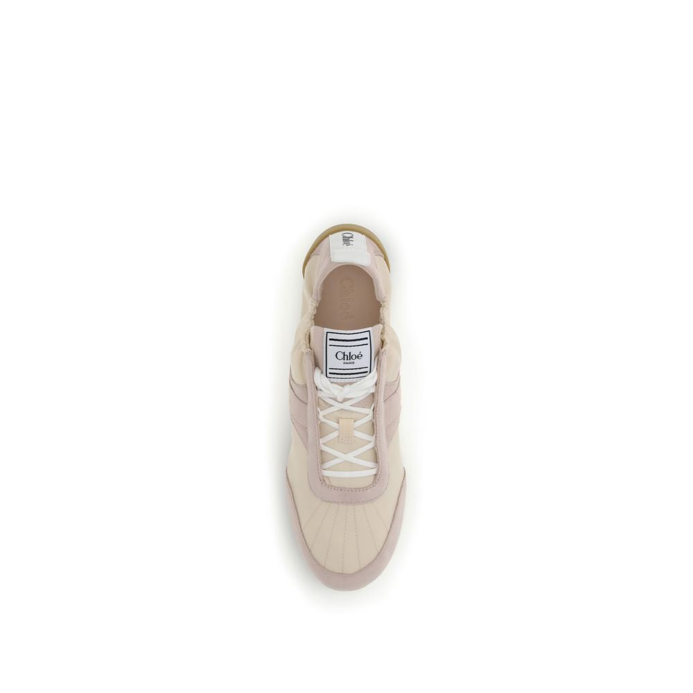 Chloé Beige Nylon Athletic Sneakers Chloé