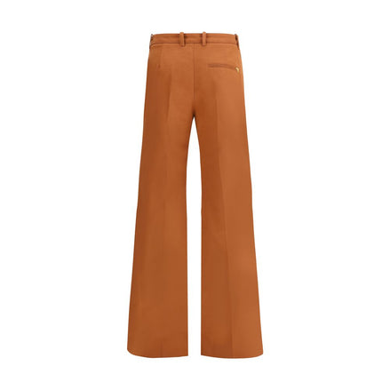 Chloé Brown Cotton Flared Pants Chloé