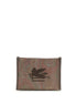 Etro Brown Calf Leather Bos Taurus Clutch Bag Etro