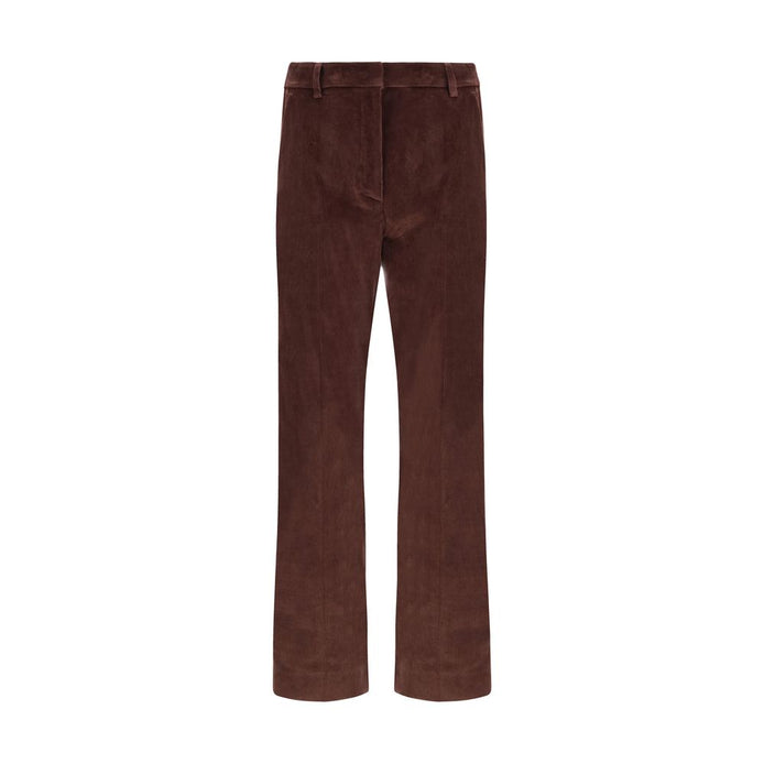 Max Mara Bordeaux Cotton Cropped Pants Max Mara