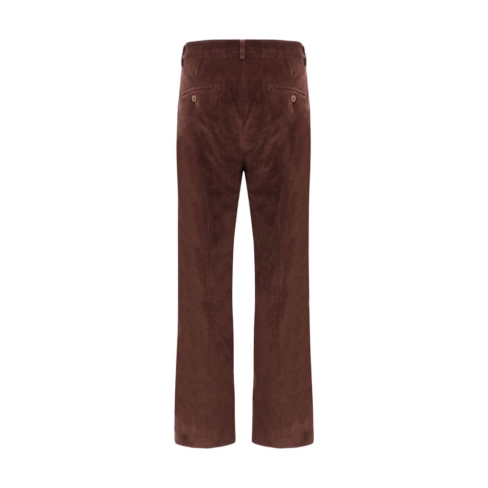 Max Mara Bordeaux Cotton Cropped Pants Max Mara