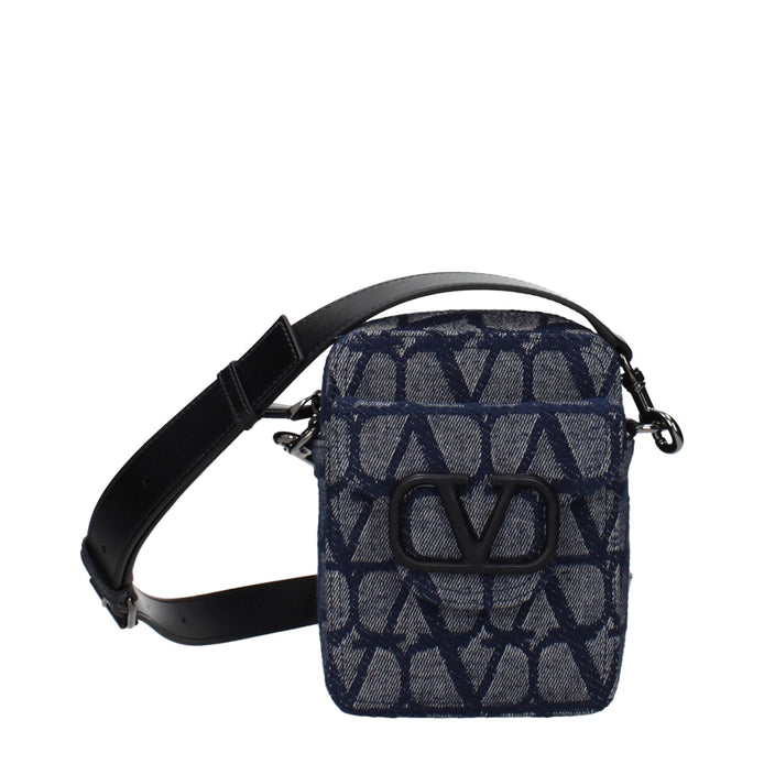 Valentino Garavani Blue Fabric Crossbody Bag Valentino Garavani