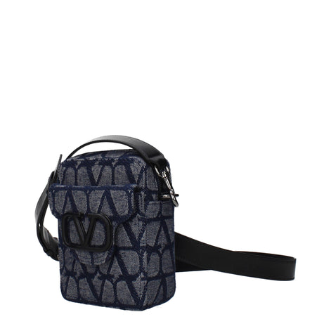 Valentino Garavani Blue Fabric Crossbody Bag Valentino Garavani