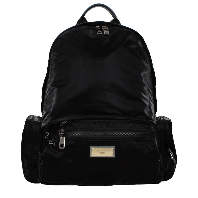 Dolce & Gabbana Black Nylon Backpack Dolce & Gabbana