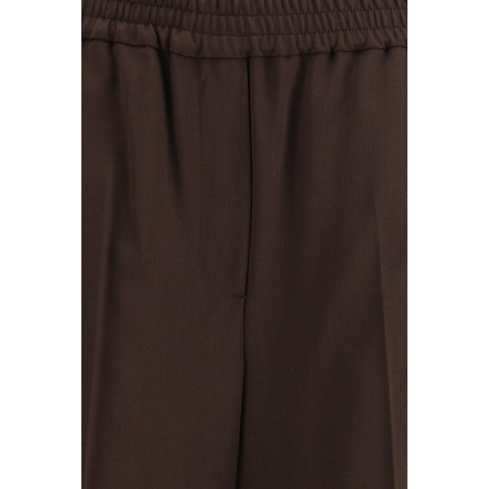 Max Mara Gray Polyester Casual Pants Max Mara