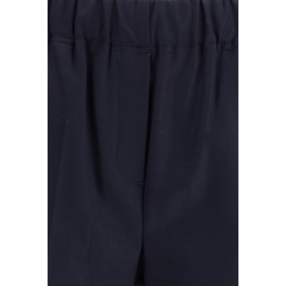 Max Mara Black Cotton Casual Pants Max Mara