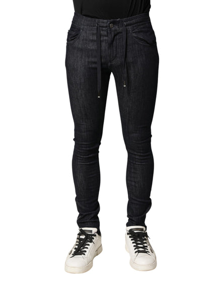 Dolce & Gabbana Black Cotton Stretch Skinny Denim Men Jeans Dolce & Gabbana