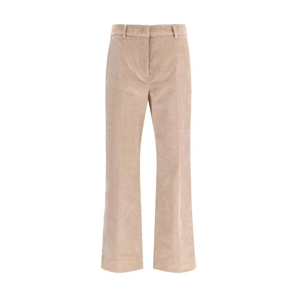 Max Mara Beige Cotton Casual Pants Max Mara