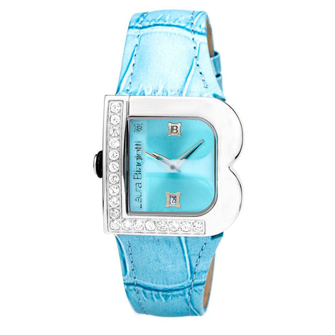 Laura Biagiotti Blue Leather Dress Watch Laura Biagiotti