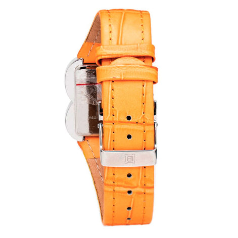 Laura Biagiotti Orange Leather Dress Watch Laura Biagiotti