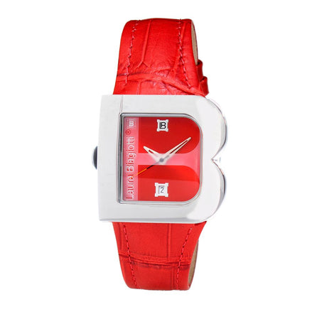 Laura Biagiotti Red Leather Dress Watch Laura Biagiotti