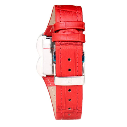 Laura Biagiotti Red Leather Dress Watch Laura Biagiotti