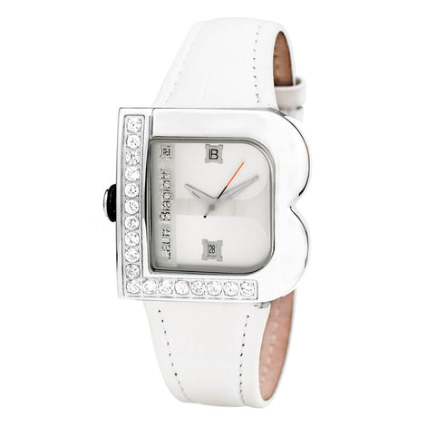 Laura Biagiotti White Leather Dress Watch Laura Biagiotti