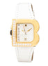 Laura Biagiotti White Leather Dress Watch Laura Biagiotti