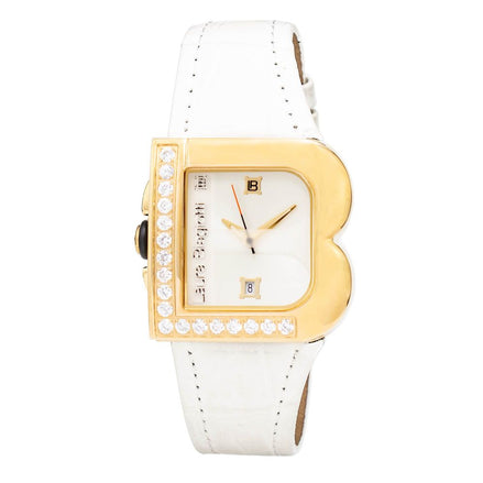 Laura Biagiotti White Leather Dress Watch Laura Biagiotti