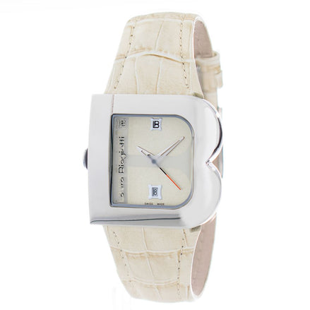 Laura Biagiotti Beige Leather Dress Watch Laura Biagiotti