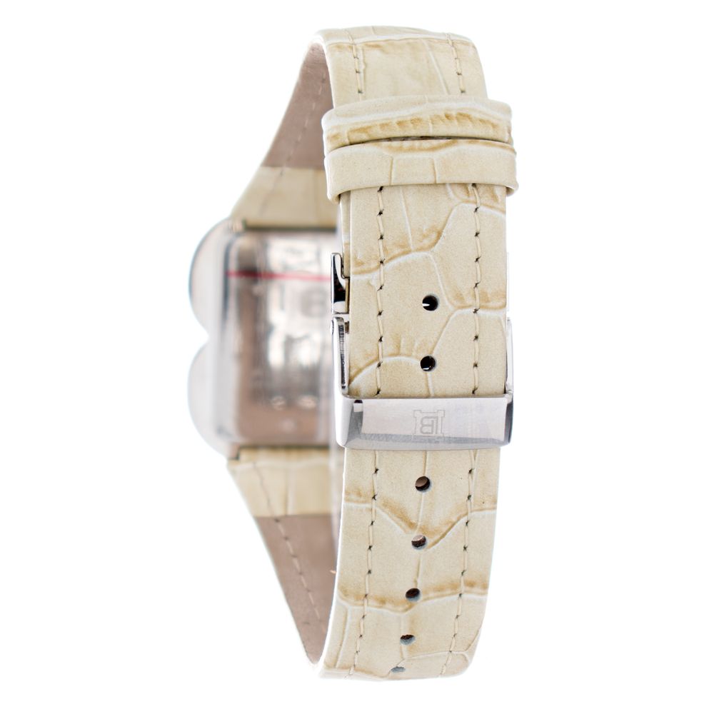 Laura Biagiotti Beige Leather Dress Watch Laura Biagiotti