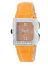 Laura Biagiotti Orange Leather Dress Watch Laura Biagiotti