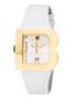 Laura Biagiotti White Leather Dress Watch Laura Biagiotti