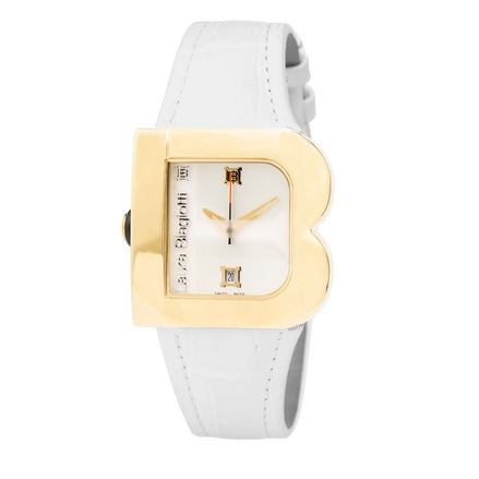 Laura Biagiotti White Leather Dress Watch Laura Biagiotti