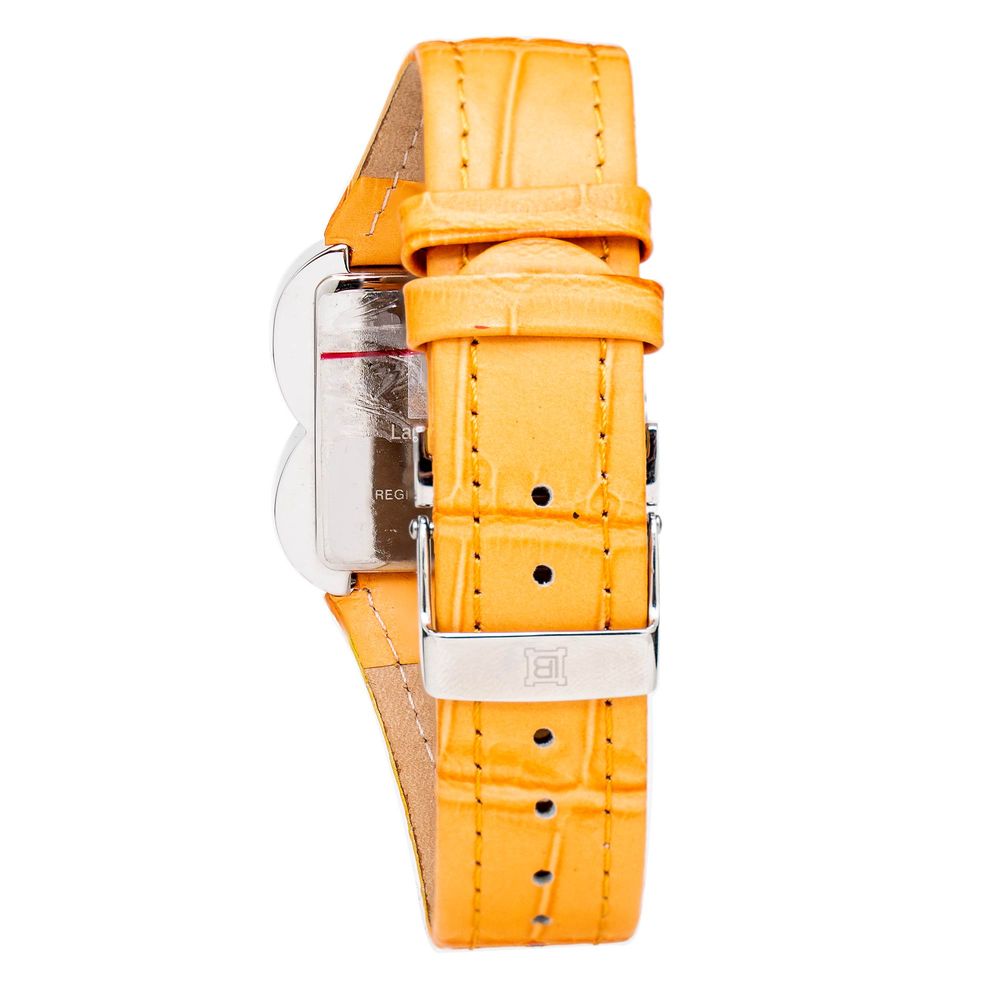 Laura Biagiotti Orange Leather Dress Watch Laura Biagiotti