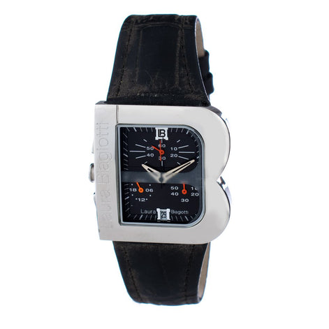 Laura Biagiotti Black Leather Dress Watch Laura Biagiotti