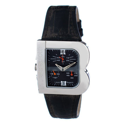Laura Biagiotti Black Leather Dress Watch Laura Biagiotti