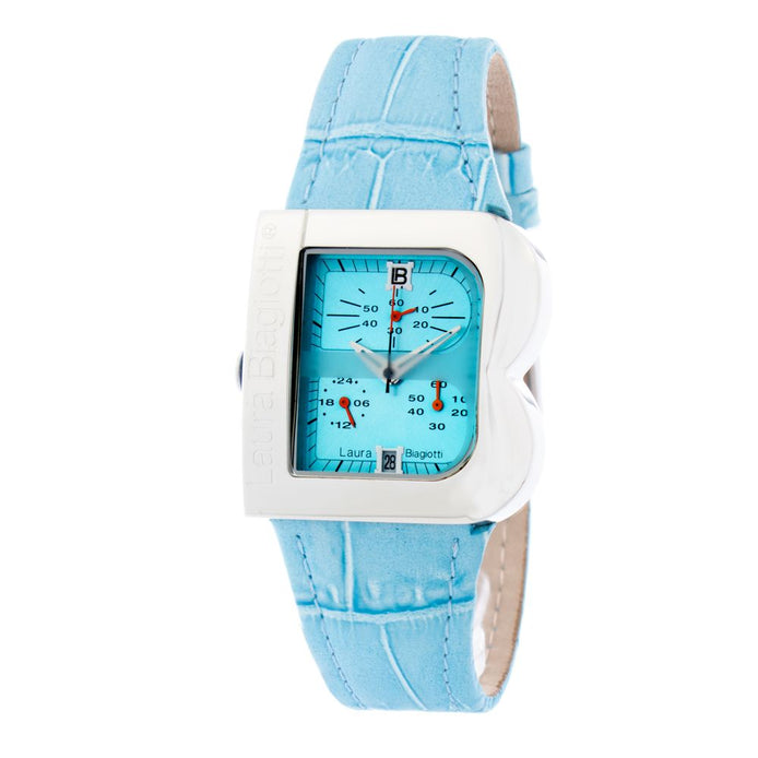 Laura Biagiotti Blue Leather Dress Watch Laura Biagiotti