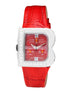 Laura Biagiotti Red Leather Dress Watch Laura Biagiotti
