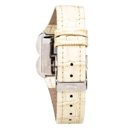 Laura Biagiotti Beige Leather Dress Watch Laura Biagiotti