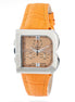 Laura Biagiotti Orange Leather Dress Watch Laura Biagiotti