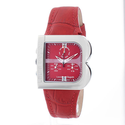 Laura Biagiotti Red Leather Dress Watch Laura Biagiotti