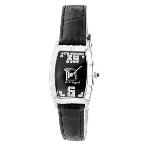 Laura Biagiotti Black Leather Dress Watch Laura Biagiotti