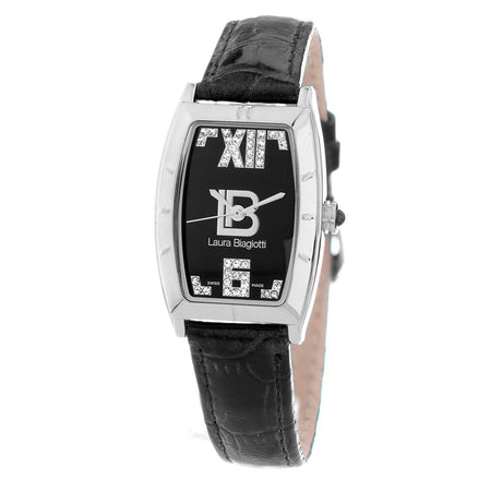 Laura Biagiotti Black Leather Dress Watch Laura Biagiotti