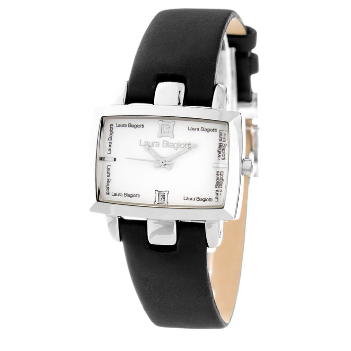 Laura Biagiotti Black Leather Dress Watch Laura Biagiotti