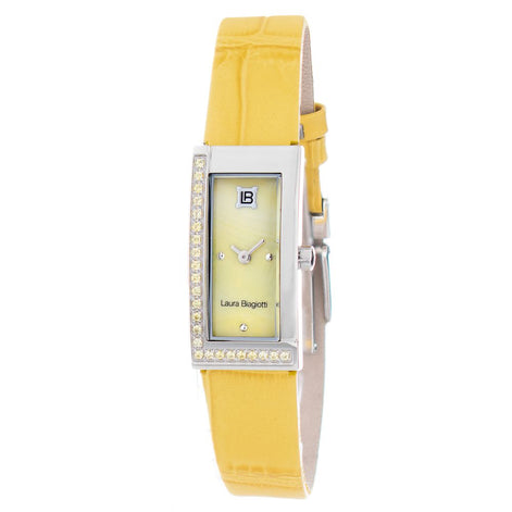 Laura Biagiotti Yellow Leather Dress Watch Laura Biagiotti