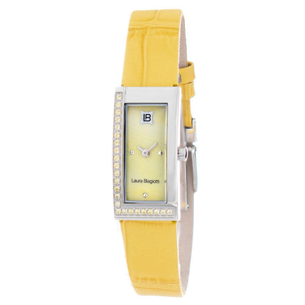 Laura Biagiotti Yellow Leather Dress Watch Laura Biagiotti