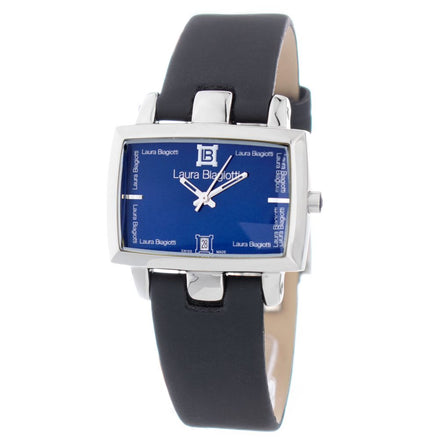 Laura Biagiotti Black Leather Dress Watch Laura Biagiotti