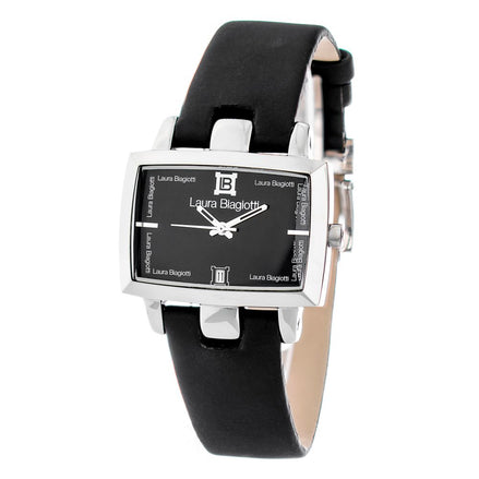 Laura Biagiotti Black Leather Dress Watch Laura Biagiotti
