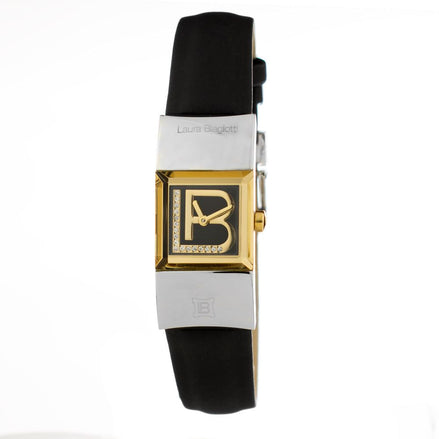 Laura Biagiotti Black Leather Dress Watch Laura Biagiotti