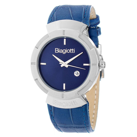 Laura Biagiotti Blue Leather Dress Watch Laura Biagiotti