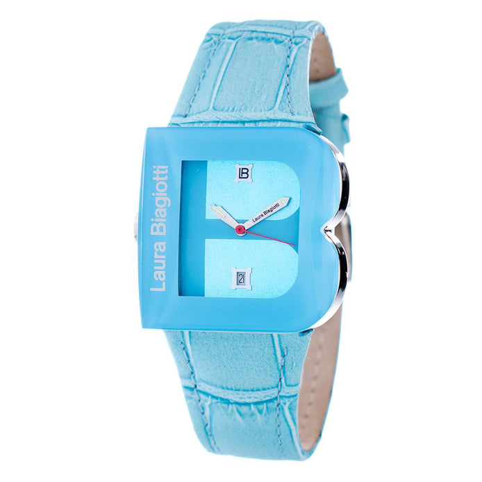 Laura Biagiotti Blue Leather Dress Watch Laura Biagiotti