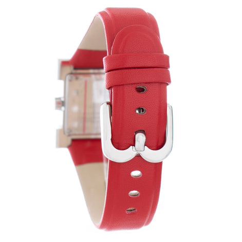 Laura Biagiotti Red Leather Dress Watch Laura Biagiotti