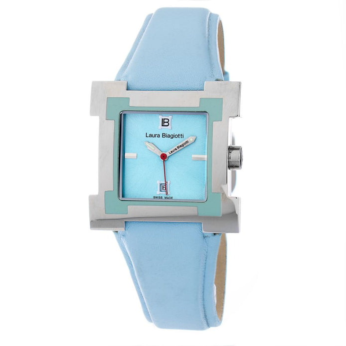 Laura Biagiotti Blue Leather Dress Watch Laura Biagiotti