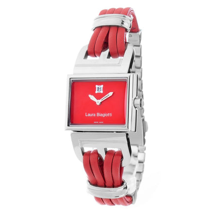 Laura Biagiotti Red Leather Dress Watch Laura Biagiotti