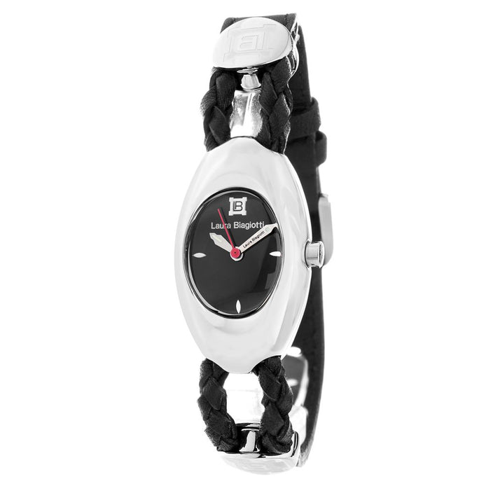 Laura Biagiotti Black Leather Dress Watch Laura Biagiotti