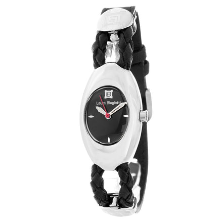 Laura Biagiotti Black Leather Dress Watch Laura Biagiotti